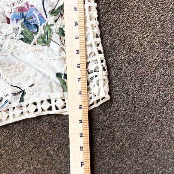 NWT Kimono/Cover Up One Size Embroidered/Crochet Beautiful Print/Colors Cruise - Picture 11 of 16